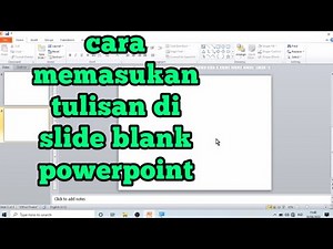 How to write on a blank PowerPoint slide
