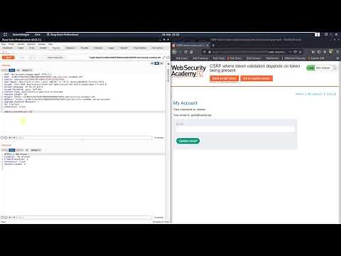 CSRF where token validation depends on token being present (Video solution, Audio)