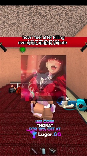 lowkey the best feeling >> (i was very shocked) getting more clips for a montage that im gonna post in like 2 days !! use code “MORA” when buying from luger.gg #forupage #viral #mm2fyp #relatable #xyzcba