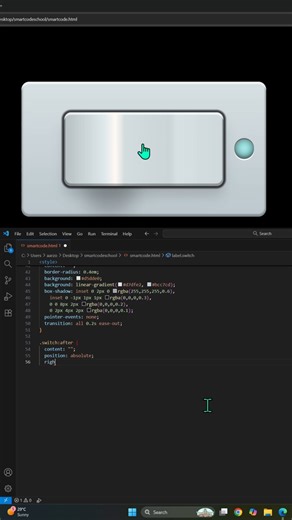 🧠 Neumorphism Button Using HTML & CSS | 3D Soft UI Button Design | CSS Animation #coding #html