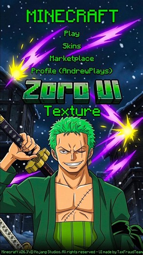 Minecraft UI… But It’s Zoro?! ⚔️