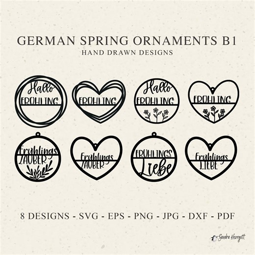 German Spring Ornament Plotter File Svg Dxf Eps Png Jpg Valentine Heart Cricut Love Silhouette Wedding Clipart Stencil Laser Cut Template - Etsy Canada