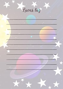 Planets and Stars Digital Letter Paper A4 | Galaxy Letter Paper | Cosmic Letter Paper | Printable Stationery PDF - Etsy Canada