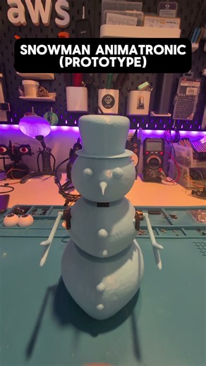 I Built a 4-Servo Animatronic Snowman (prototype)
