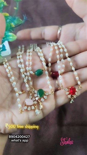 2 line pearl chains with earrings at low prices #pearlchains #premimumfestivalrichlook