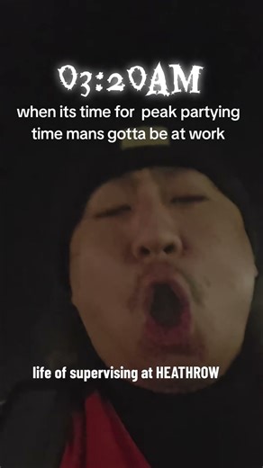 when its time for peak partying time mans gotta be at work
