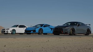 1,000-HP Nissan GT-R R34 Drag Races Corvette Z06, GT-R Nismo R35