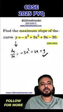 AOD CBSE 2025 PYQ Solved | CBSE Class 12 Maths