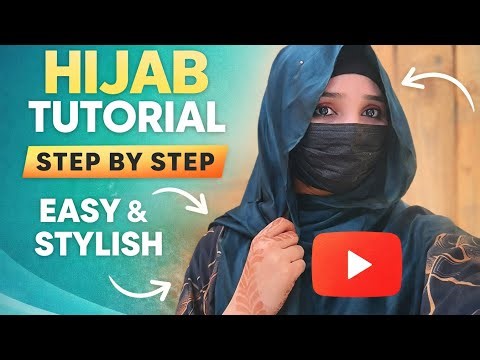 Eating freindly Hijab & Niqab tutorial|| Full coverage hijab with niqab style|| For beginners||