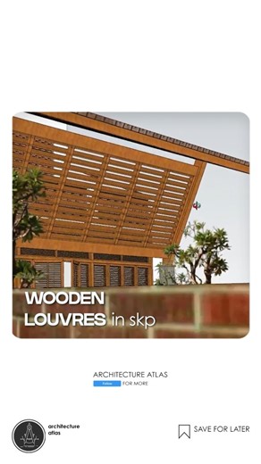 Architecture Atlas | How to make "Wooden Louvres" under 10secs? . SOFTWARE: Sketchup PLUGIN USED: 1001bit tool . . . Let us know in the comments, if you would... | Instagram