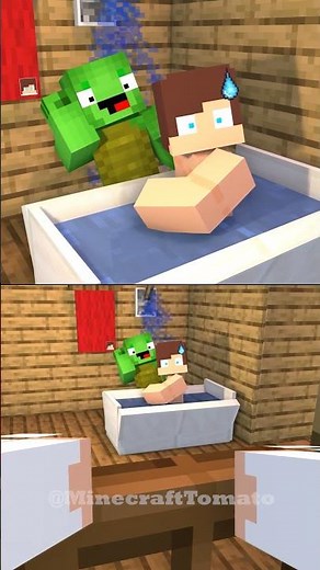 Ghost JJ's sister Shower Prank Mikey and JJ👻💦 - MAIZEN Minecraft Animation #shorts