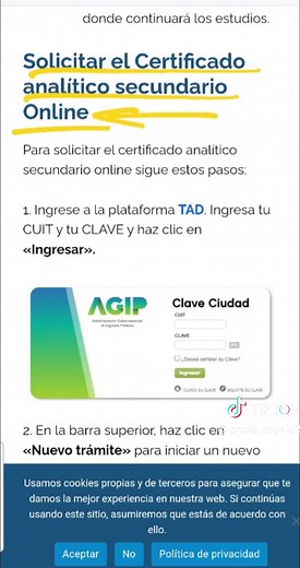 Cómo solicitar el certificado analítico secundario online