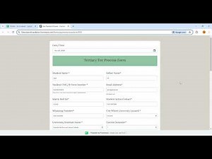 How do I fill out the TCF fee payment process form?
