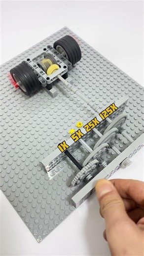 Insane Gear Ratio Test with a LEGO Differential #legotechnic #gear #stem