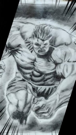 "Easy Hulk pencil sketch tutorial! Who's next? 🔥 #HulkDrawing #SketchChallenge"