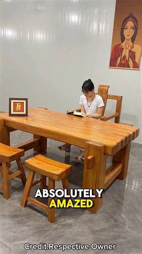 Girl Builds Magic Table 🪵✨