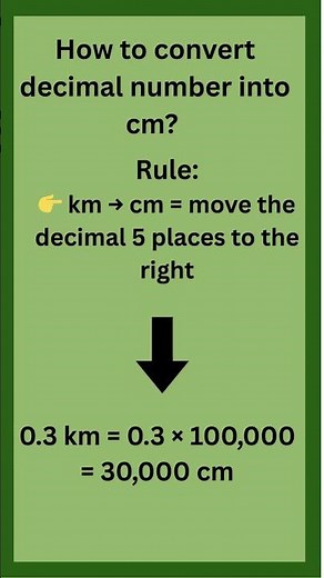 KM to CM Conversion | Decimal & Whole Numbers | Steps & Examples | Easy math 🚀 #shorts #shortvideo