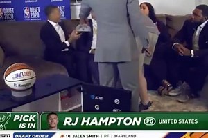 RJ Hampton’s dad flinging a Bucks hat across the room after Milwaukee traded his son to the Nuggets was the highlight of the 2020 NBA Draft