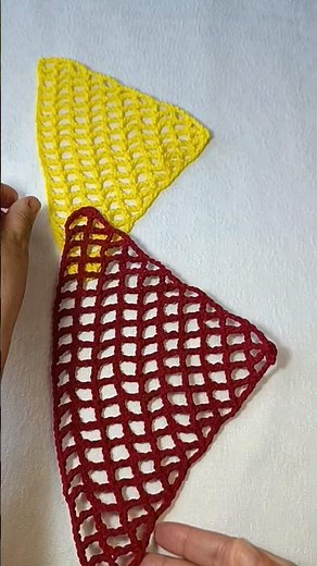 Crochet Mesh Triangle #crochetmeshtriangle
