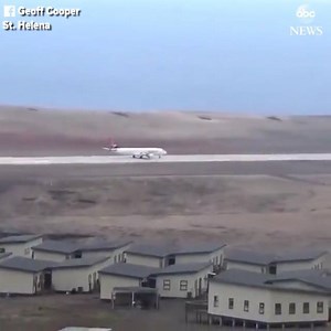 First commercial flight lands on airport on St. Helena, an isolated South Atlantic island previously only accessible by boat http://2wsb.tv/2zqE9bQ | WSB-TV