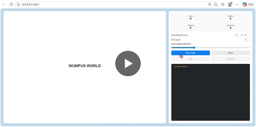 Wumpus World Logic Engine Built with Python and Flask | Khishar Fatima posted on the topic | LinkedIn