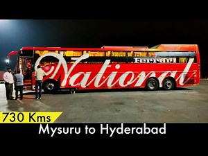MYSURU TO HYDERABAD | National Travels (Jugnu) Volvo B11R Sleeper bus journey | Bus Changed😳