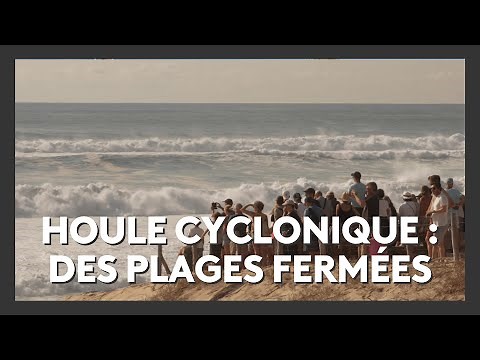 La houle cyclonique vue du Cap Ferret (plage de l'Horizon)