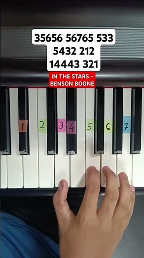 In The Stars - Benson Boone (Easy Piano Tutorial) #pianotutorial #beginner