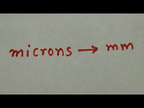 How to convert microns to mm