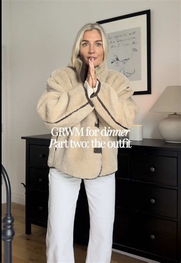 GRWM for dinner, part two — winter whites & neutrals. Layering textures and soft shades, still comfy ✨ Brands wearing; @TOPSHOP TOPMAN on @asos @ZARA @ARKET #grwm #winterneutrals #neutraloutfit #fyp