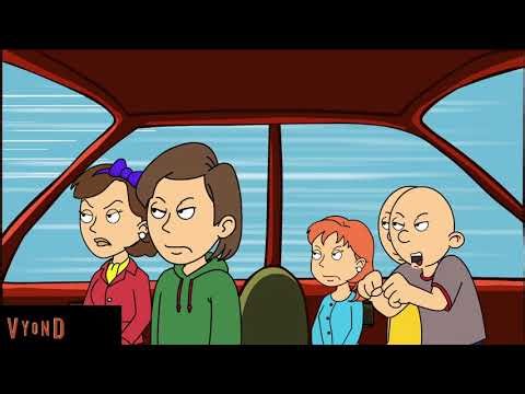 Classic Caillou misbehaves at the road to the airport and gets grounded (REUPLOAD)