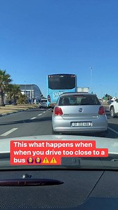 This what happens when you drive too close to a bus 🙆‍♀️🙆‍♀️⚠️ | Sallyosakwe Stanley