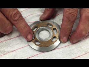 How to recognize wear on a Parker F12 hydraulic pump valve plate