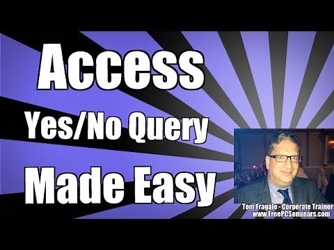 How to make an Access query using yes no fields - Access 2010 Tutorial Access 2013 Access 2007 2016