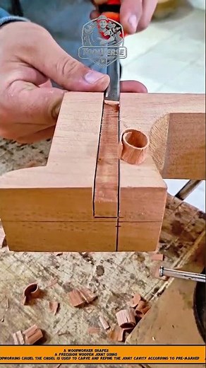Precision Wood Joint Crafting Process Using a Traditional Wood Chisel Technique