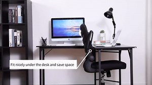 COMHOMA Desk Chair Ergonomic Office Chair Mesh Computer Chair with Flip Up Arms Lumbar Support Adjustable Swivel Mid Back for Conference Home Office, Black