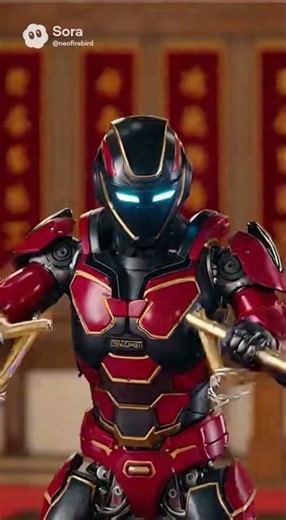 Red Kung Fu Robot: Martial Arts Precision Demo