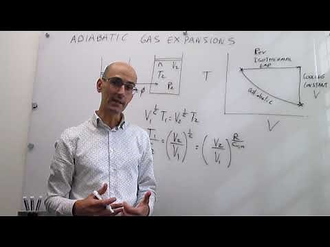 Adiabatic expansions: change in pressure and volume