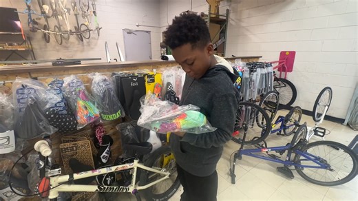 Ki giving us a walk thru of all the new bmx goodies in the shop!