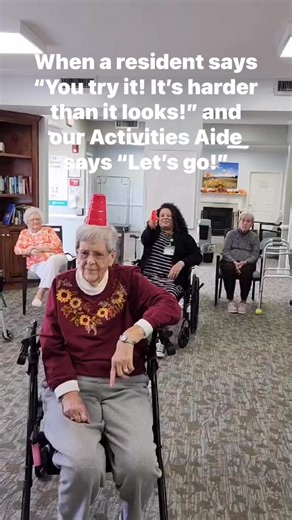 Our residents are the best! They challenge us to our own crazy ideas! 😂 #sandersliving | Sanders