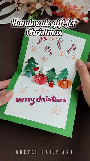 handmade gift card for Christmas 🎁🎄💌 #christmascard #gift #handmade