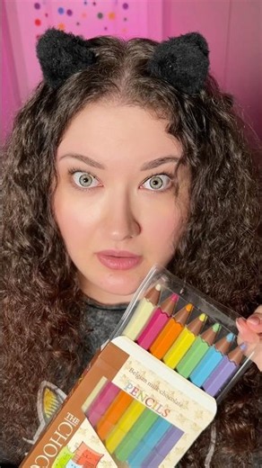 Pink or green pencil? Which color you want for next video? video @angeleat.shorts