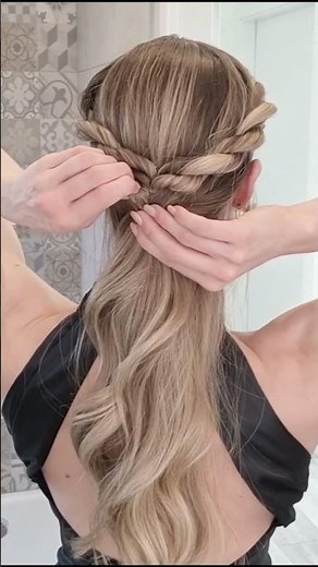 WEDDING boho braided HAIRSTYLE🖤 #hairstyle #braid #hairtutorial #boho #braidedhair #bohohairstyle