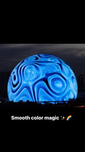 Today’s is all about soft motion and smooth transitions — colors gliding across the Sphere in a way that just pulls you in. Mesmerizing, calming, and a little bit magical. 💫 Hope it brings you a moment of peace in your day. #StunningVegasSphere #ColorFlow #MesmerizingVisuals #VegasVibes #OnlyInVegas #SphereMagic #FBLifestyle #ArtInMotion #VisualWonder #VegasLights #CalmVibes | Stunning Vegas Sphere