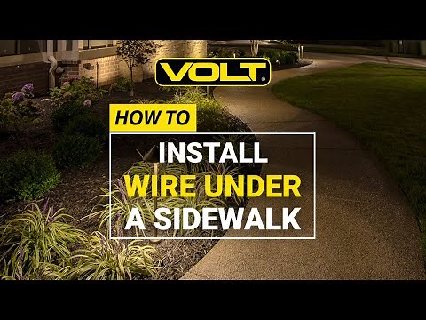 How to Run Wire Under a Sidewalk for Landscape Lighting