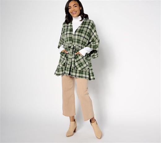 Cuddl Duds Fleece with Stretch Belted Blanket Wrap - QVC.com