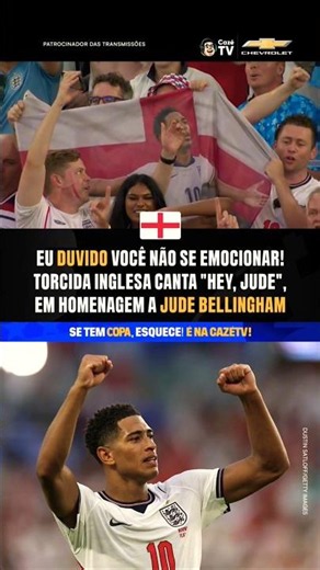 Emocionante Seleção Inglaterra cantando Hey Jude