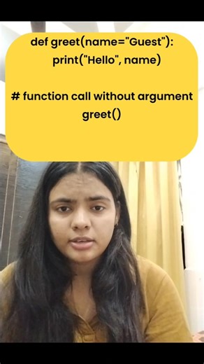 Default Arguments in Python | Simple Hello Guest Example 🐍 #youtube #shorts