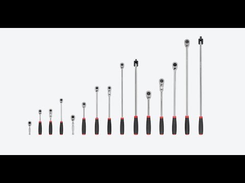 1/4, 3/8, 1/2 Inch Drive Quick-Release Comfort Grip Ratchet and Breaker Bar Set (15-Piece) unboxing