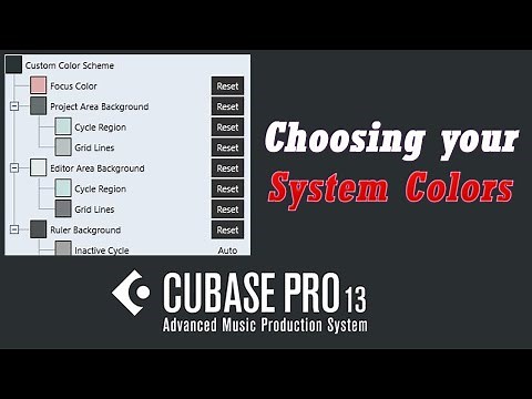Setting Your System Colors in Cubase 13